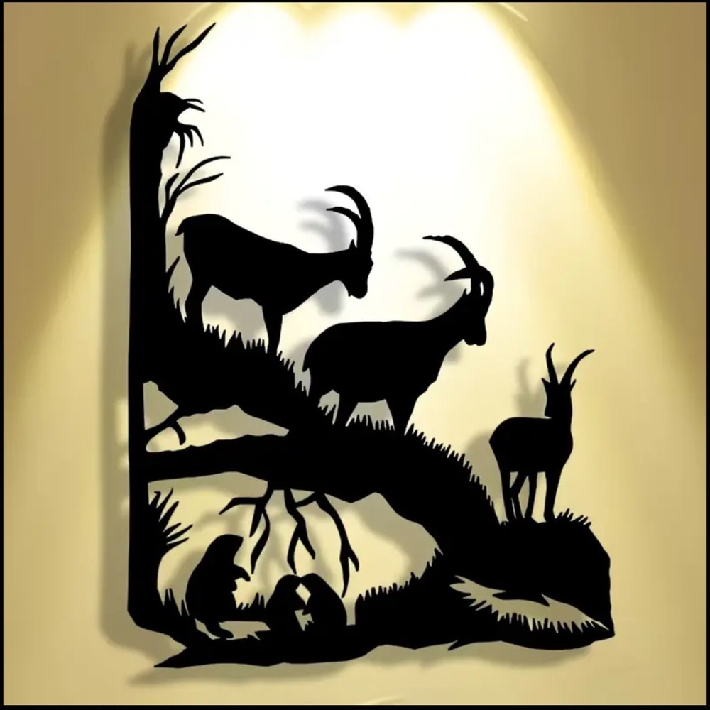 Black Metal Wall Art Decor - Picture 4 of 9